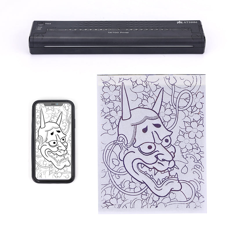 Wireless Mini Tattoo Printer, connect to the computer, mobile APP printing