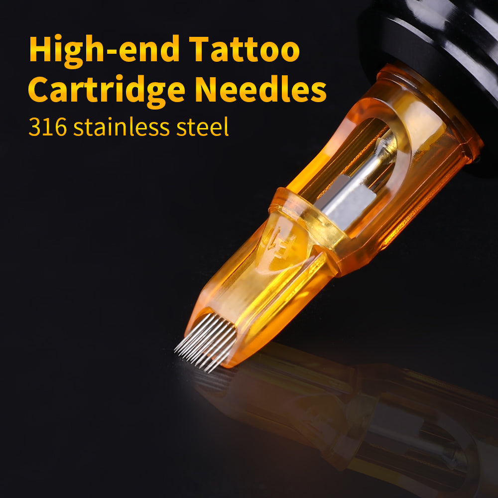 YILONG Tattoo Cartridge Needles - 50Pcs Tattoo Needle Cartridge Round Liner Round Shader Weaved Magnum Mixed 3RL 5RL 7RL 9RL 3RS 5RS 7RS 9RS 7M1 11M1(50PCS #12 Standard RL RS M1)
