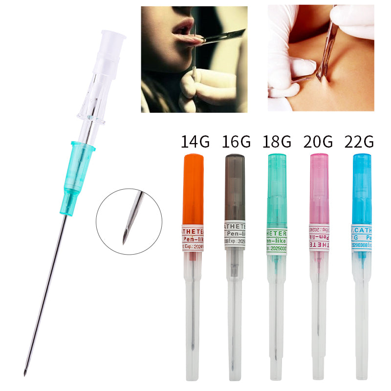 YILONG 50pcs/Lot Sterilized Piercing Needle 12/14/16/18/20G Gauge Tattoo Body Needles Supplies catheter piercing needle