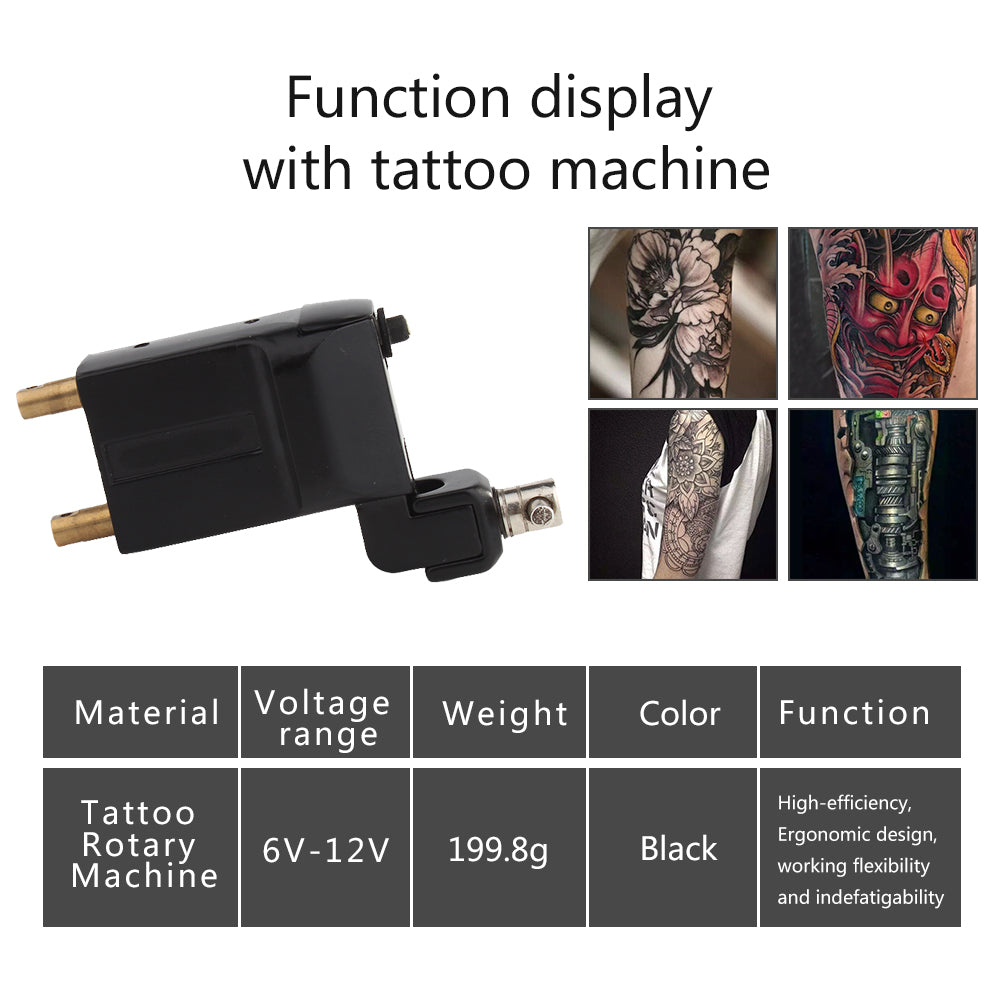 Professional Black Butterfly Rotary Tattoo Machine Kit For Shader Liner Black Multi Function Dragonfly Tattoo Guns Free Shipping