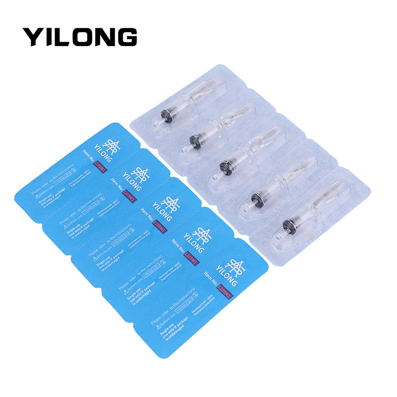 Yilong Black Brand Clear Tattoo Cartridge Needles Sterliezed 10pcs