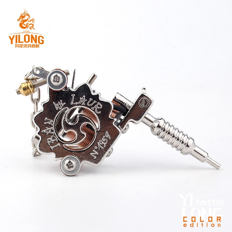 Alloy Mini Tattoo Machine Pendant with Real Coil Necklace Tattoo Supply Keychain Key Holder Pendant Ornament Gift Craft Necklace