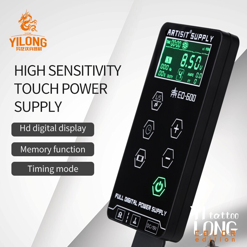 Professional Tattoo Power Supply Touch Screen Digital LCD for Tattoo Machines