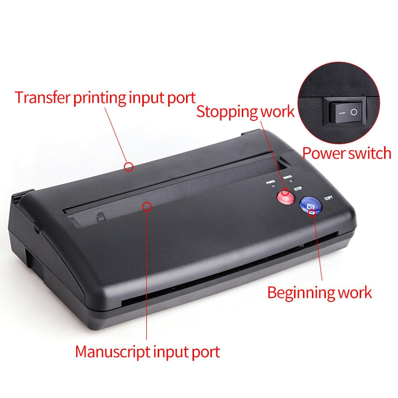 Professional Tattoo Stencil Transfer Thermal Copier Machine Printer Paper Make