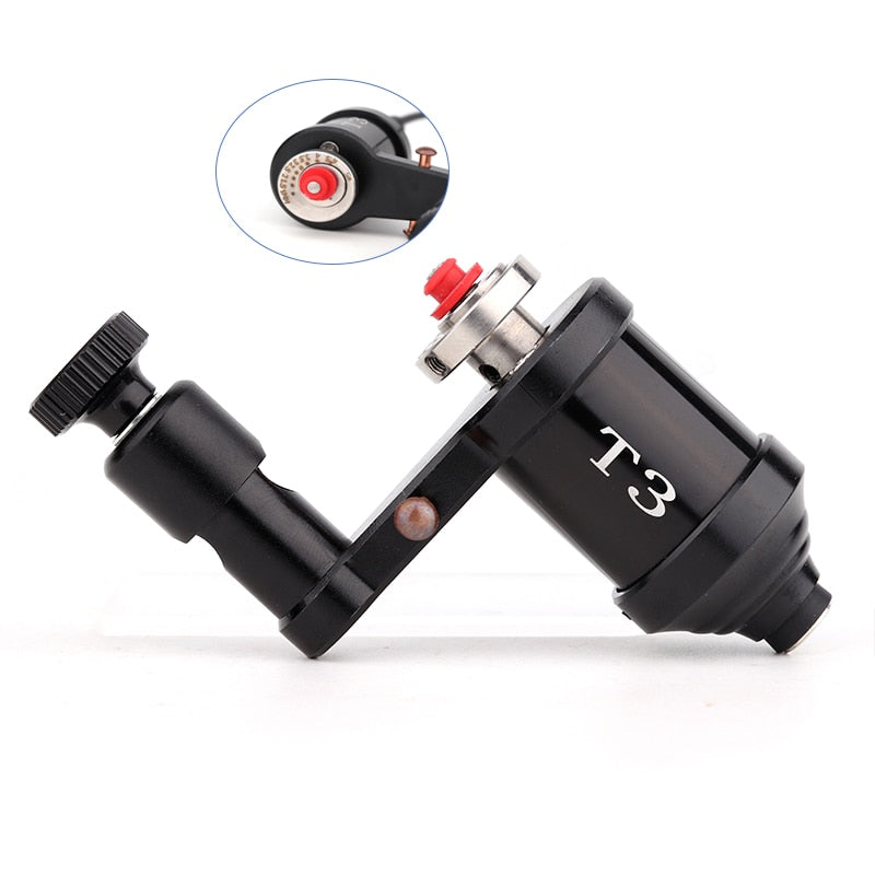 Rotary Tattoo Machine Gun Aluminum Frame Eccentric Steel DC Connected 4.5W Motor Shader and Liner Fine Control for Beginner