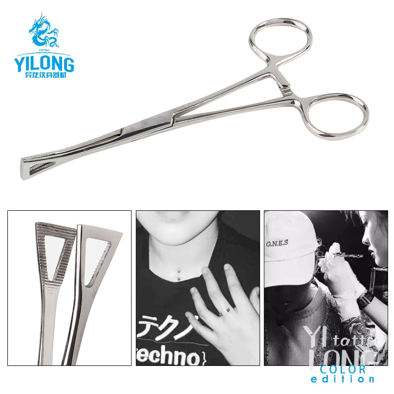 Sterile Surgical Steel Dermal Anchor Holding Tube Tool Plier Dermal Disc Forcep Professional Piercing Equipment