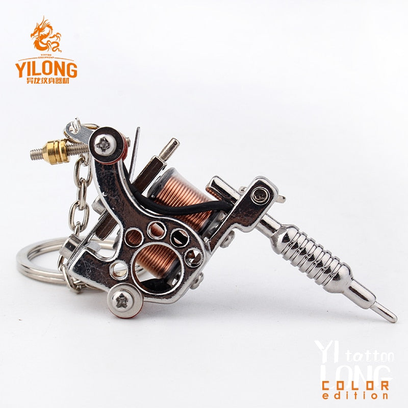 Tattoo gun Necklace Silver Tone Vintage Style 1pcs MINI tattoo machine Silver NEW  Tattoo Machine for Jewellery