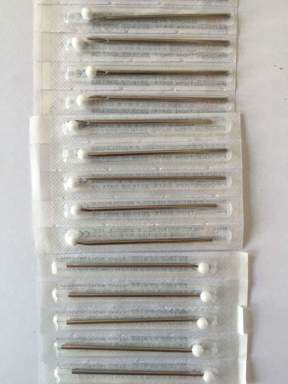 YILONG 100PC 10/12/13/14/15/16/18/20G Piercing Needles Sterile Disposable Body Piercing Needles 10G For Ear Nose Navel Nipple Free Shipping
