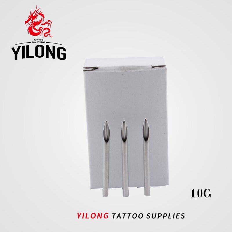 YILONG 100PC 10/12/13/14/15/16/18/20G Piercing Needles Sterile Disposable Body Piercing Needles 10G For Ear Nose Navel Nipple Free Shipping