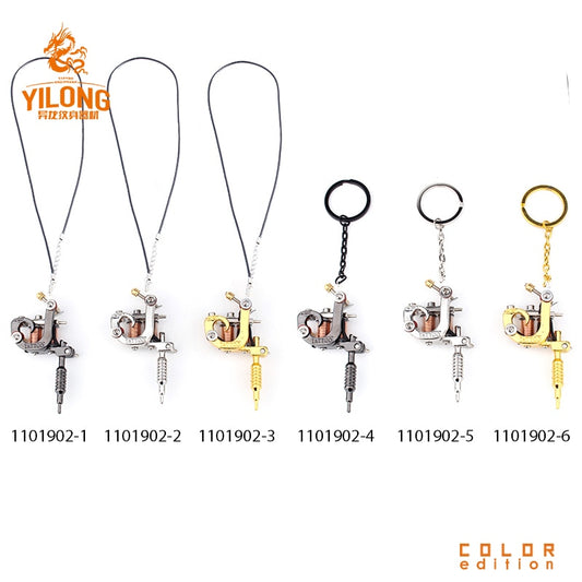 YILONG 1pcs Fashion Mini Tattoo Machine Necklace Pendant Punk Style Necklace For Women & Men's Hip Hop & Rock Jewelry Gifts
