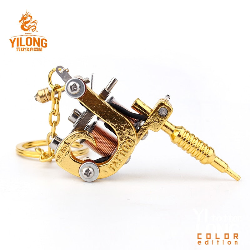 YILONG 1pcs Fashion Mini Tattoo Machine Necklace Pendant Punk Style Necklace For Women & Men's Hip Hop & Rock Jewelry Gifts