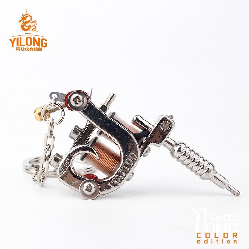 YILONG 1pcs Fashion Mini Tattoo Machine Necklace Pendant Punk Style Necklace For Women & Men's Hip Hop & Rock Jewelry Gifts