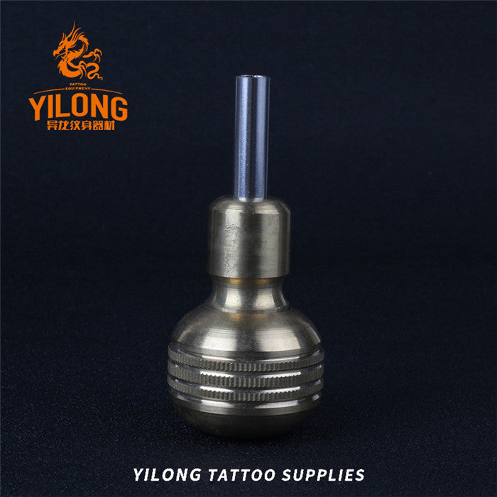 YILONG 1pcs Hot Sale 35mm Knurled Twist Self-Lock Stainless steel grip Tattoo Grips For Tattoo Machine Gun  Free Shipping