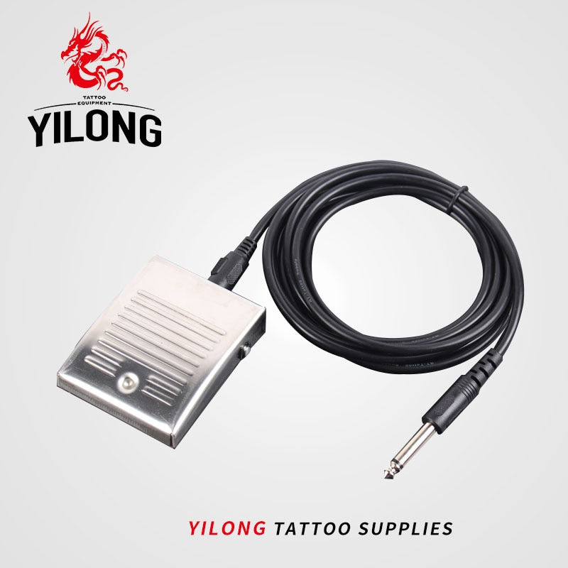 Stainless Steel Tattoo Pedal With Cord Clip