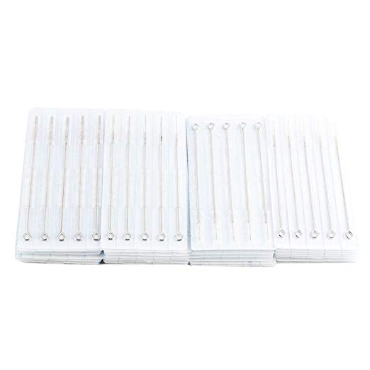 YILONG 200pcs Tattoo Needles (100Pc Liner and 100 Shader) 25Pc-3RL , 50Pc - 5RL , 25Pc-7RL , 25Pc-5RS , 25Pc-7RS , 25Pc - 9RS , 10Pc-5M1 , 15Pc- 7M1