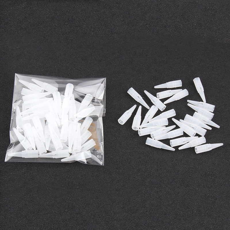 YILONG 5RL+5RT (Needles +Tips Each 50pcs ) Professional Permanent Makeup Machine Needles Caps For Eyebrow Lips