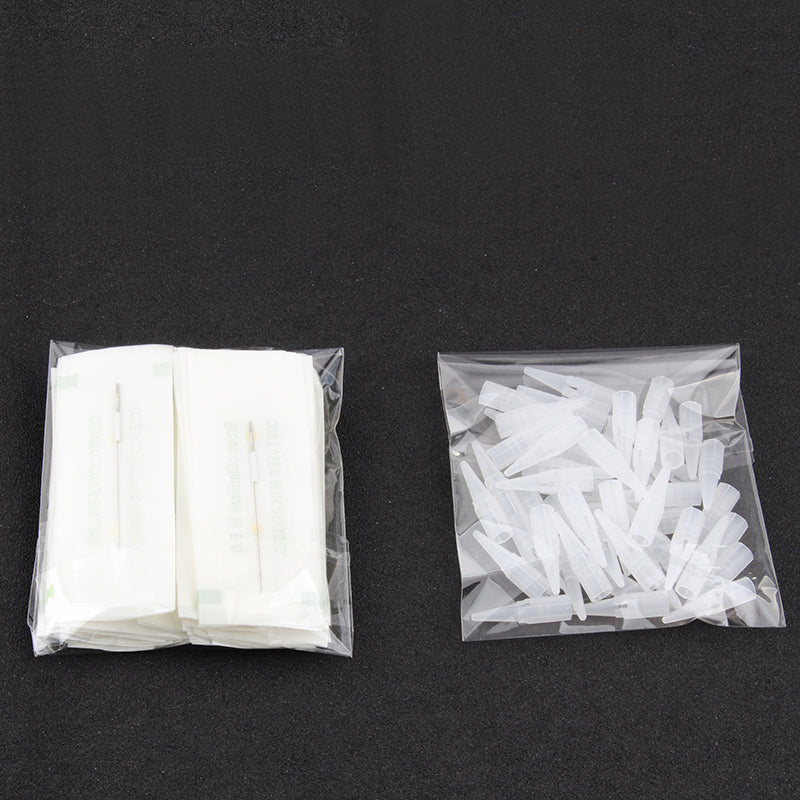 YILONG 5RL+5RT (Needles +Tips Each 50pcs ) Professional Permanent Makeup Machine Needles Caps For Eyebrow Lips