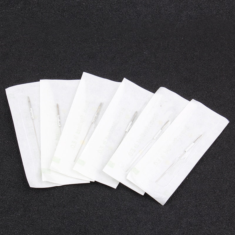 YILONG 5RL+5RT (Needles +Tips Each 50pcs ) Professional Permanent Makeup Machine Needles Caps For Eyebrow Lips