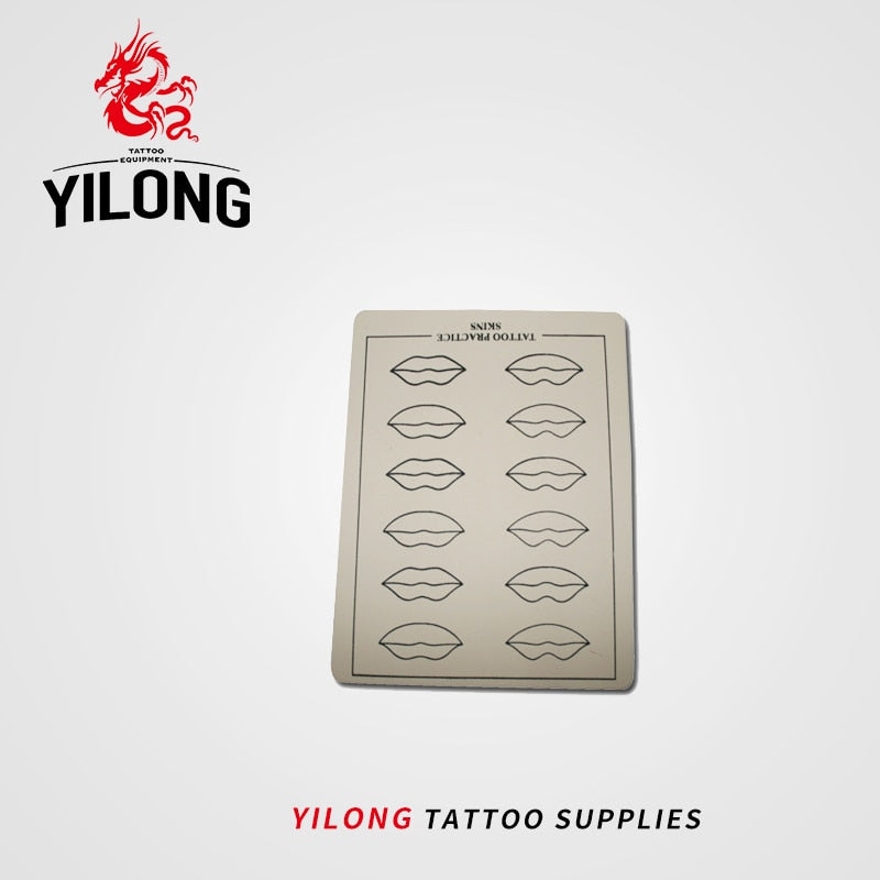 YILONG 5/10/20pcs Permanent Makeup Eyebrow Lips Blank Tattoo Practice Skin Sheet for Needle Machine Supply Kit Hot Selling