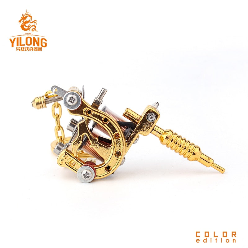 YILONG Fashion Mini Gun Tattoo Machine cool Pendant Toy with Three Color Hot Selling