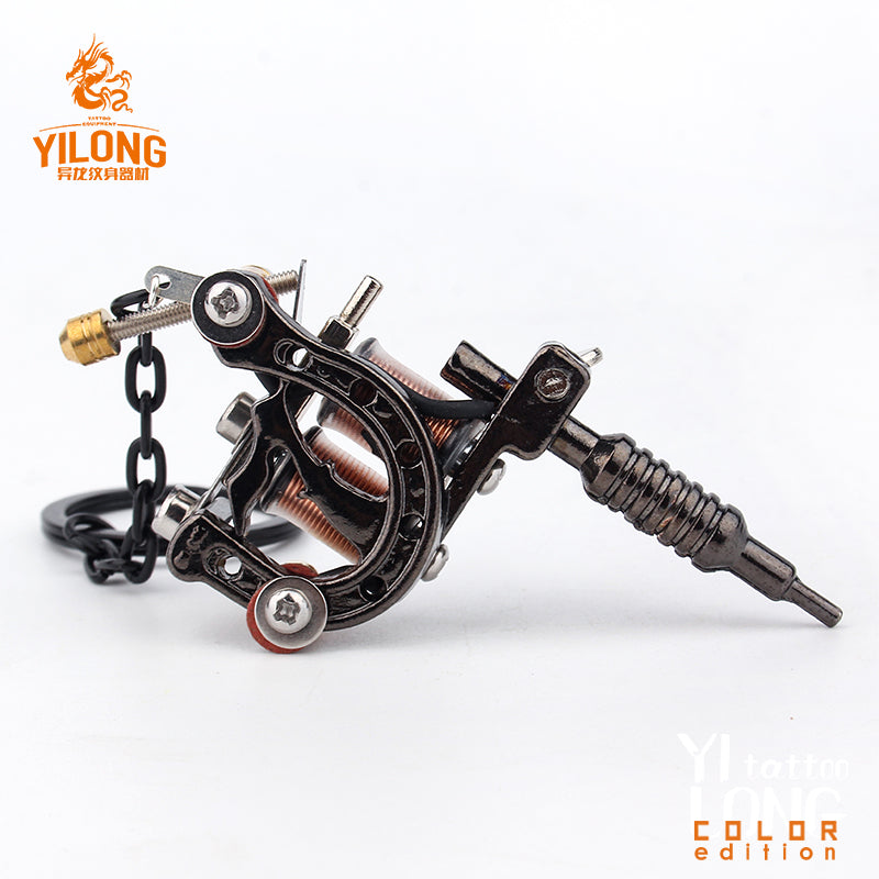 YILONG Fashion Mini Gun Tattoo Machine cool Pendant Toy with Three Color Hot Selling