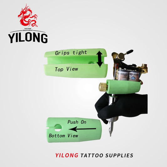 YILONG Professional Silicone Machine Grips Set Supply for Machine Gun Tip Tattoo & Body Art