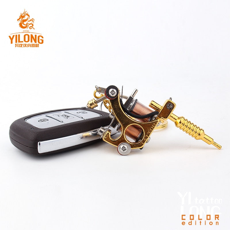 YILONG Hot Charms Gothic Gunmetal Mini Tattoo Machine Necklace Pendant Gift