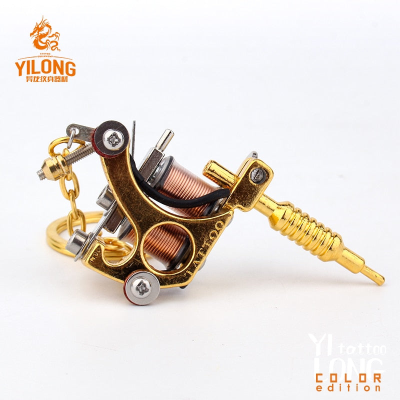 YILONG Hot Charms Gothic Gunmetal Mini Tattoo Machine Necklace Pendant Gift