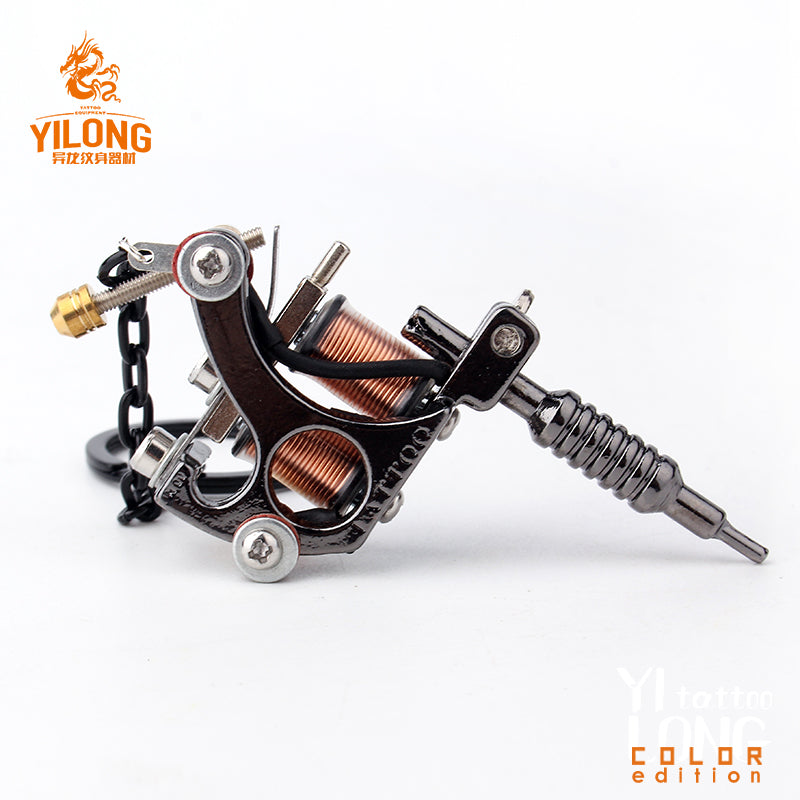 YILONG Hot Charms Gothic Gunmetal Mini Tattoo Machine Necklace Pendant Gift