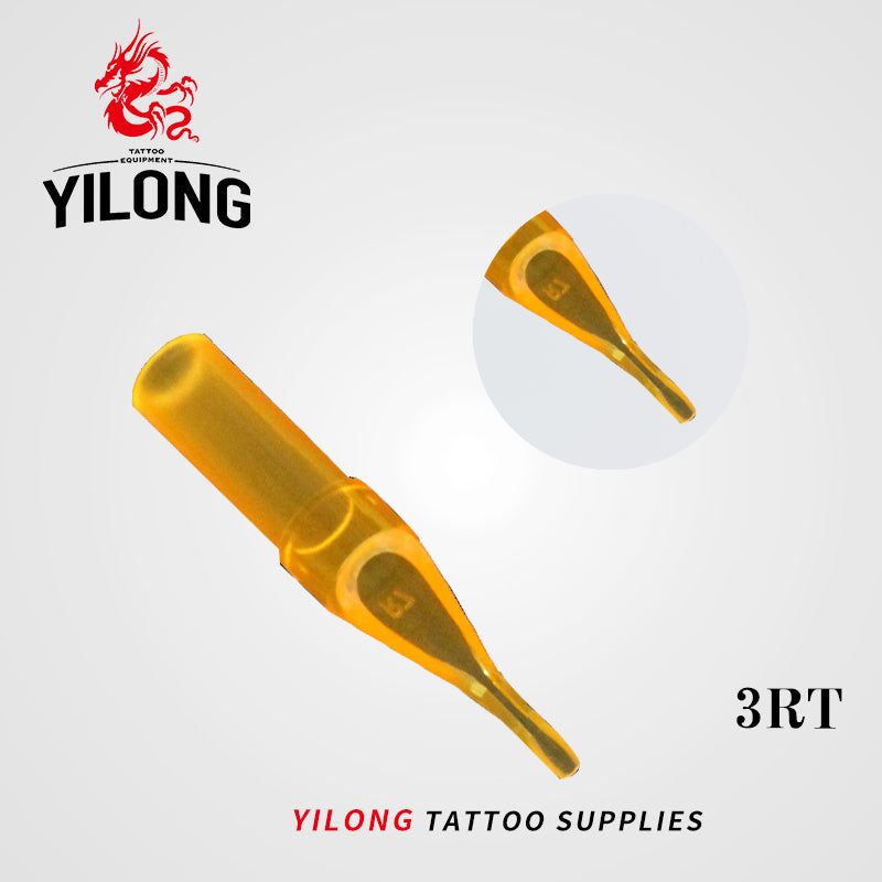 YILONG New 50pcs RT Flat Magnum Gold Shark Disposable Tattoo Tip Nozzle Supply
