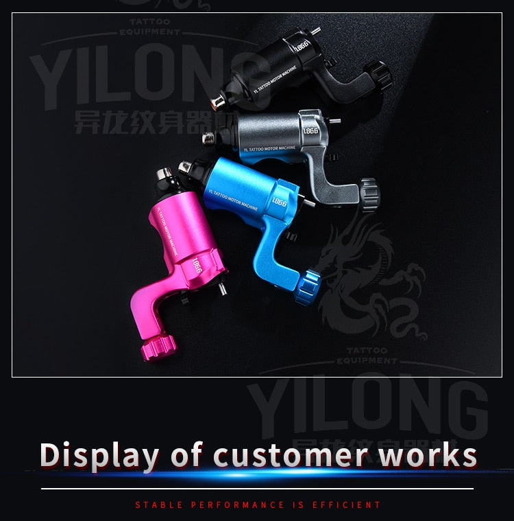 YILONG New Professional gray Color Rotary Tattoo Machine For Shader & Liner Tattoo Machine Gun Free Shipping