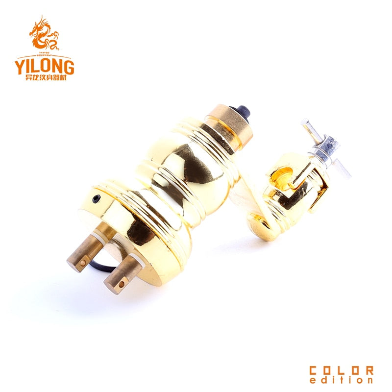 Yilong Rotary Tattoo Machine Shader & Liner Gold professional Tatoo Motor Gun Kits Supply For Artists