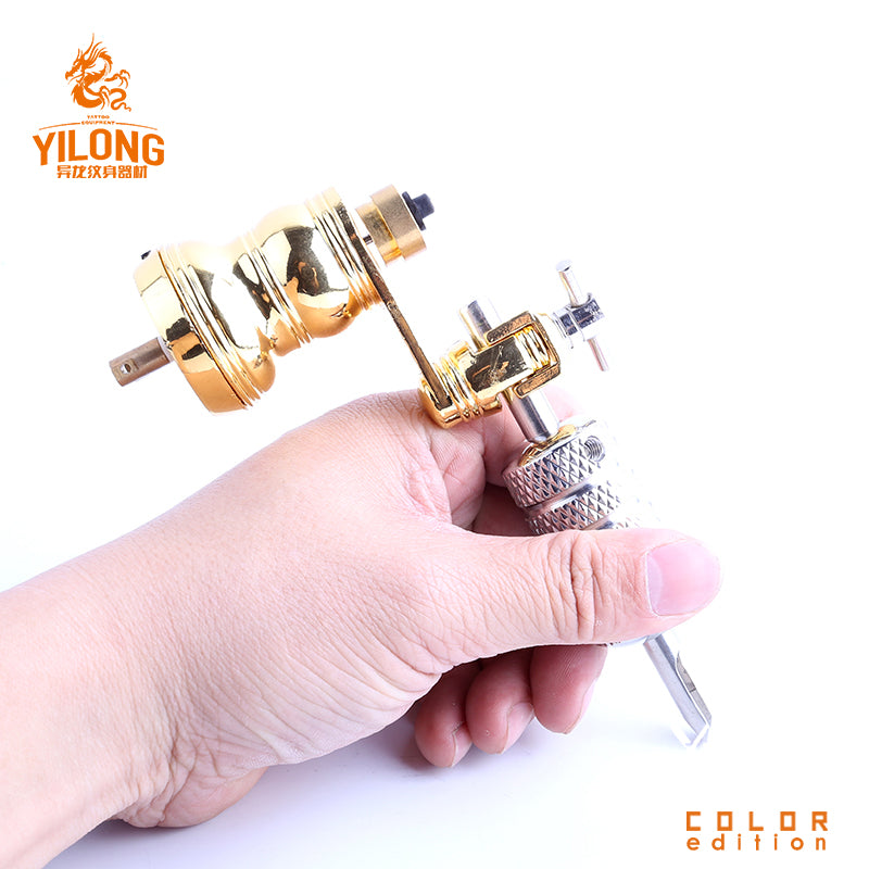 Yilong Rotary Tattoo Machine Shader & Liner Gold professional Tatoo Motor Gun Kits Supply For Artists